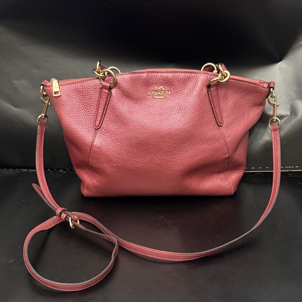 Coach Burgundy Leather Crossbody Bag